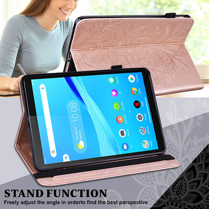 Flower Pattern Imprinting Leather Stand Tablet Cover for Lenovo Tab M8 8505X