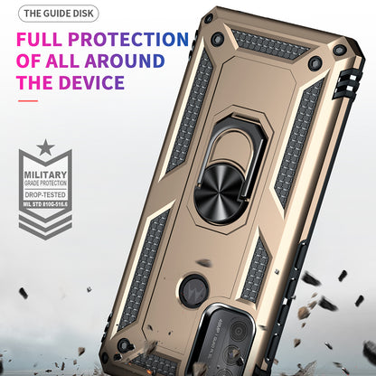 Drop-Proof Hybrid Phone Cover Shell with Ring Kickstand for Motorola Moto G50