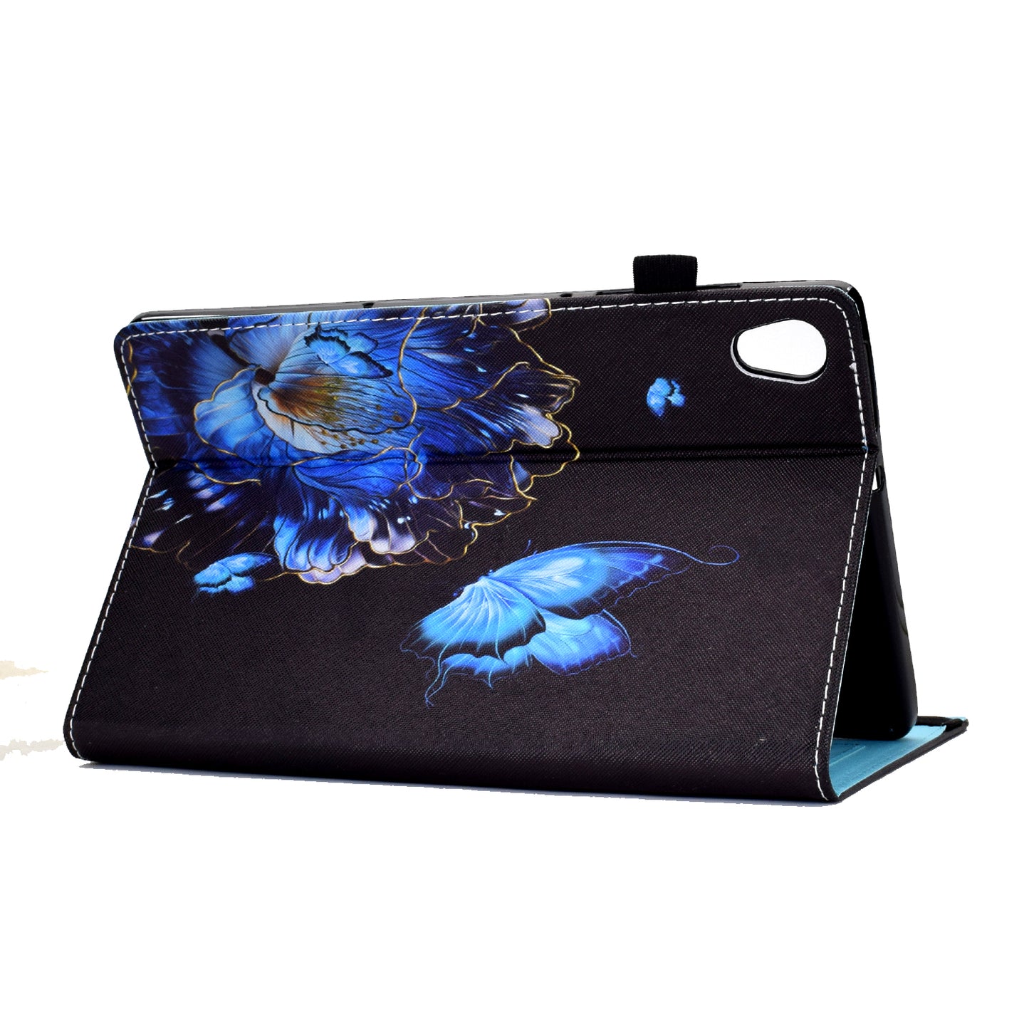 Pattern Printing Stand Cover Card Slots Protective Case with Elastic Band for Lenovo Tab M10 HD Gen 2