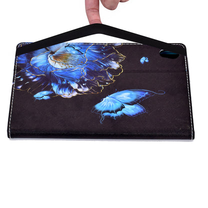 Pattern Printing Stand Cover Card Slots Protective Case with Elastic Band for Lenovo Tab M10 HD Gen 2