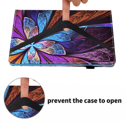 Pattern Printing Stand Cover Card Slots Protective Case with Elastic Band for Lenovo Tab M10 HD Gen 2