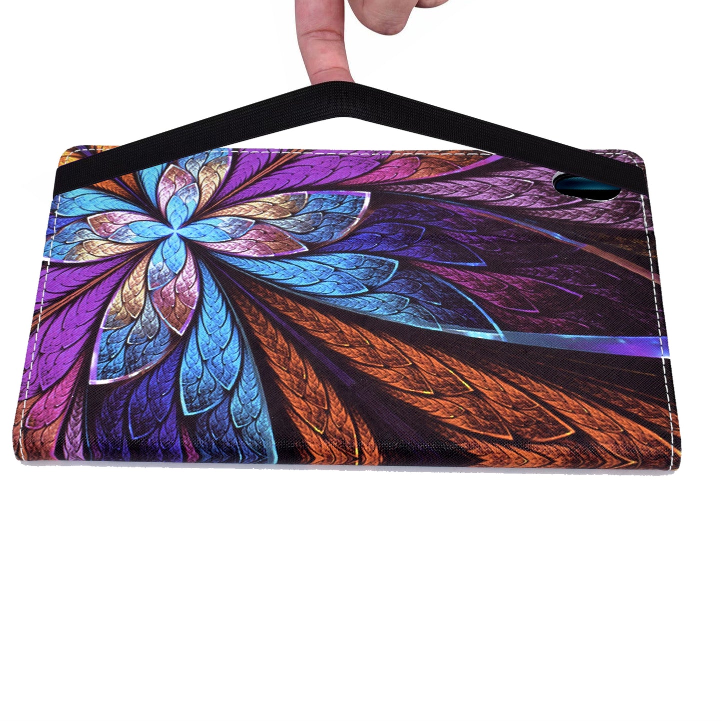 Pattern Printing Stand Cover Card Slots Protective Case with Elastic Band for Lenovo Tab M10 HD Gen 2