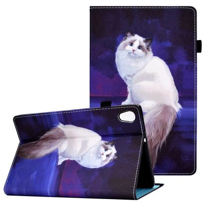 Pattern Printing Stand Cover Card Slots Protective Case with Elastic Band for Lenovo Tab M10 HD Gen 2