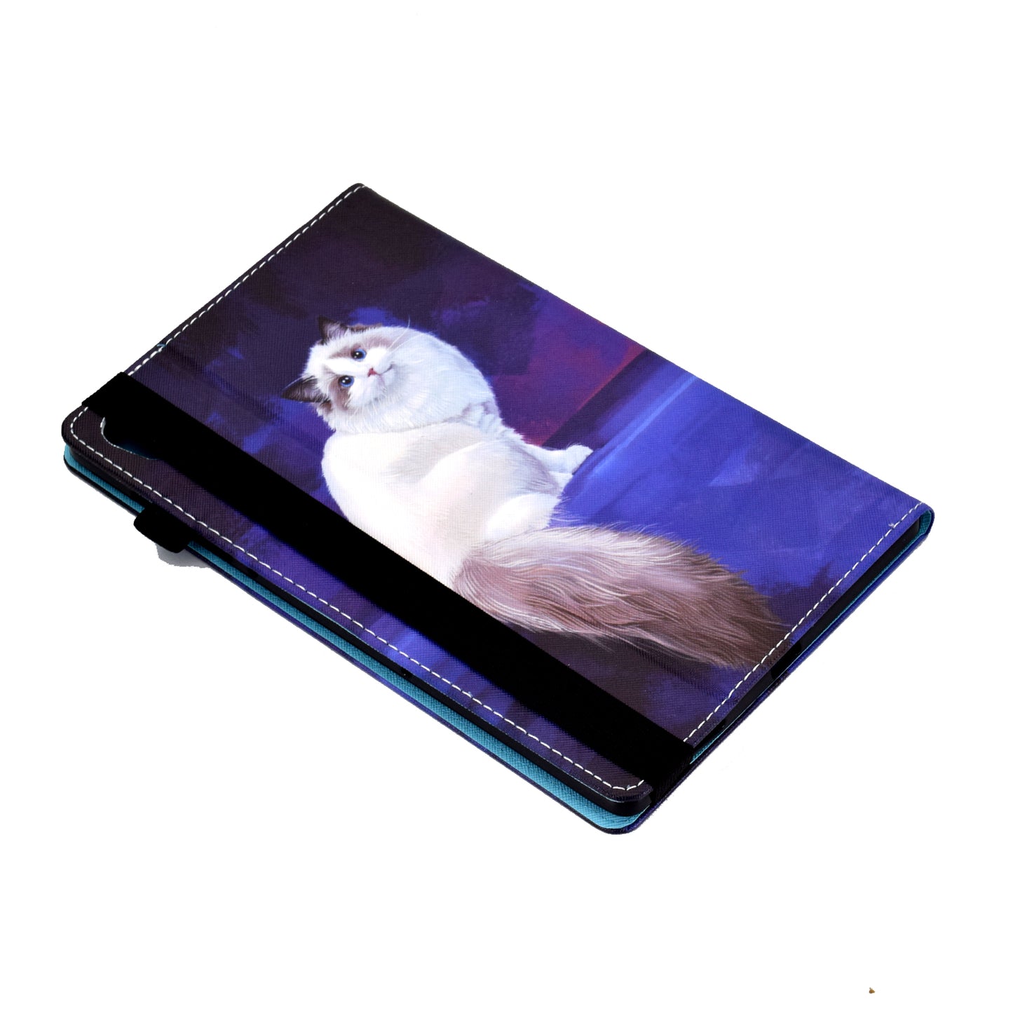 Pattern Printing Stand Cover Card Slots Protective Case with Elastic Band for Lenovo Tab M10 HD Gen 2