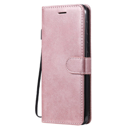 Wallet Design KT Leather Series-2 Solid Color Leather Phone Stand Shell with Strap for Motorola Moto E7 Power/Moto E7i Power