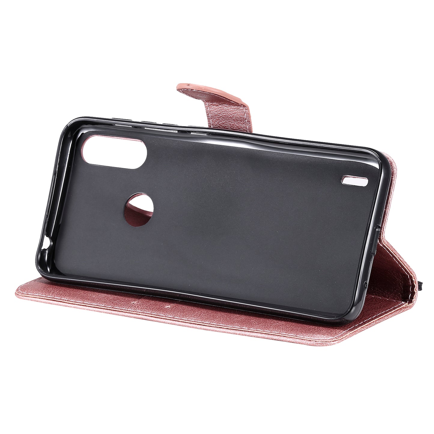 Wallet Design KT Leather Series-2 Solid Color Leather Phone Stand Shell with Strap for Motorola Moto E7 Power/Moto E7i Power