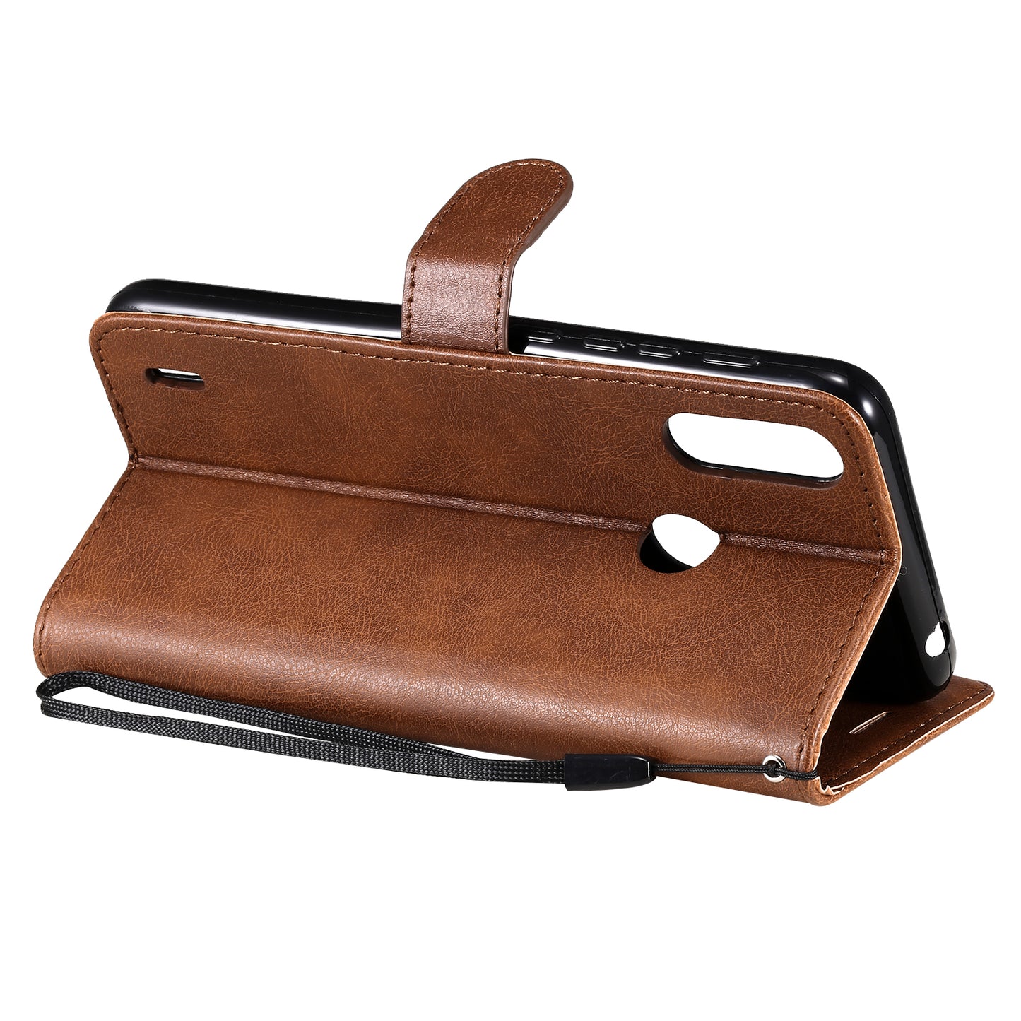 Wallet Design KT Leather Series-2 Solid Color Leather Phone Stand Shell with Strap for Motorola Moto E7 Power/Moto E7i Power