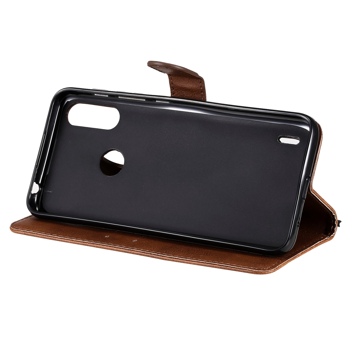 Wallet Design KT Leather Series-2 Solid Color Leather Phone Stand Shell with Strap for Motorola Moto E7 Power/Moto E7i Power