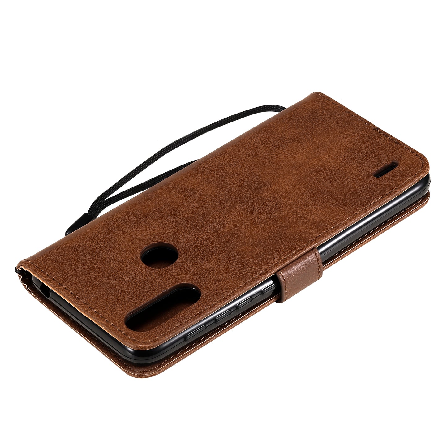 Wallet Design KT Leather Series-2 Solid Color Leather Phone Stand Shell with Strap for Motorola Moto E7 Power/Moto E7i Power