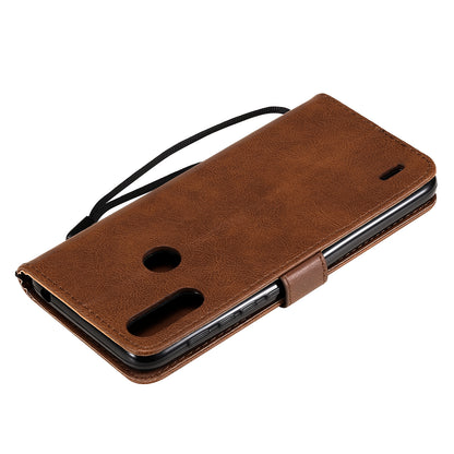 Wallet Design KT Leather Series-2 Solid Color Leather Phone Stand Shell with Strap for Motorola Moto E7 Power/Moto E7i Power