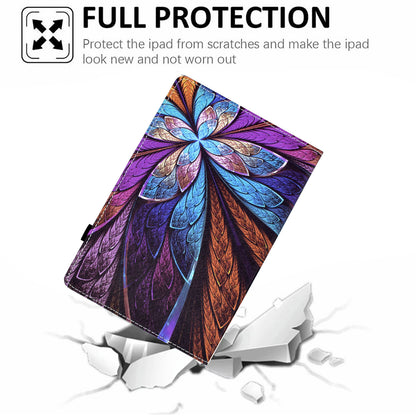 Full Body Protective Pattern Printing Elastic Band Stand Back Cover for Lenovo Tab M10 TB-X605F / Tab M10 HD TB-X505