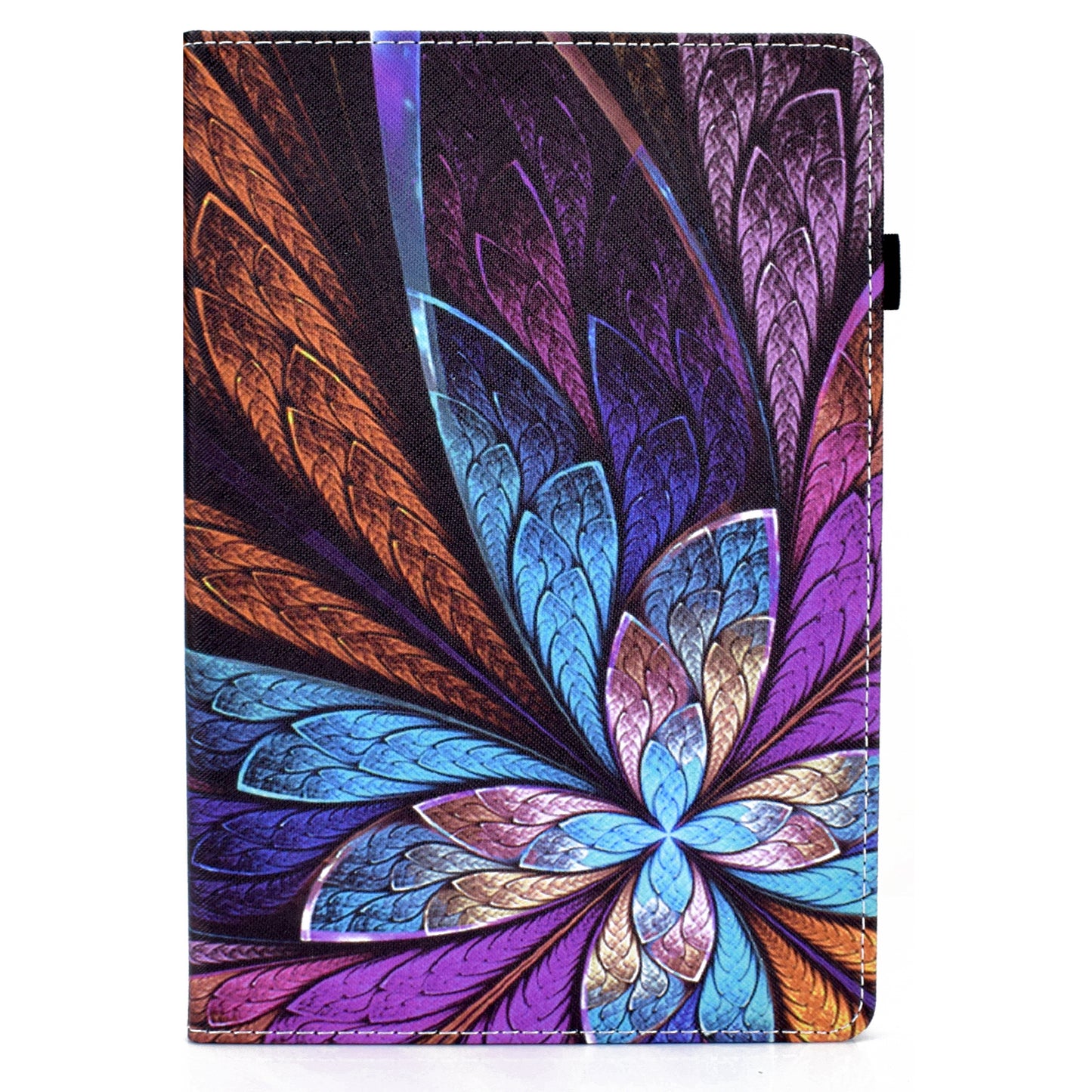 Full Body Protective Pattern Printing Elastic Band Stand Back Cover for Lenovo Tab M10 TB-X605F / Tab M10 HD TB-X505