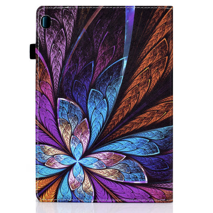 Full Body Protective Pattern Printing Elastic Band Stand Back Cover for Lenovo Tab M10 TB-X605F / Tab M10 HD TB-X505