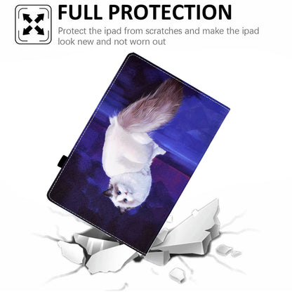 Full Body Protective Pattern Printing Elastic Band Stand Back Cover for Lenovo Tab M10 TB-X605F / Tab M10 HD TB-X505