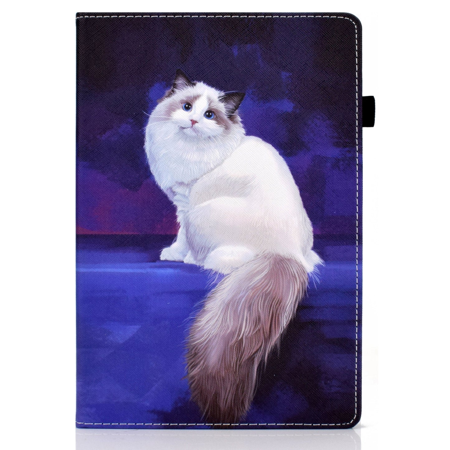 Full Body Protective Pattern Printing Elastic Band Stand Back Cover for Lenovo Tab M10 TB-X605F / Tab M10 HD TB-X505