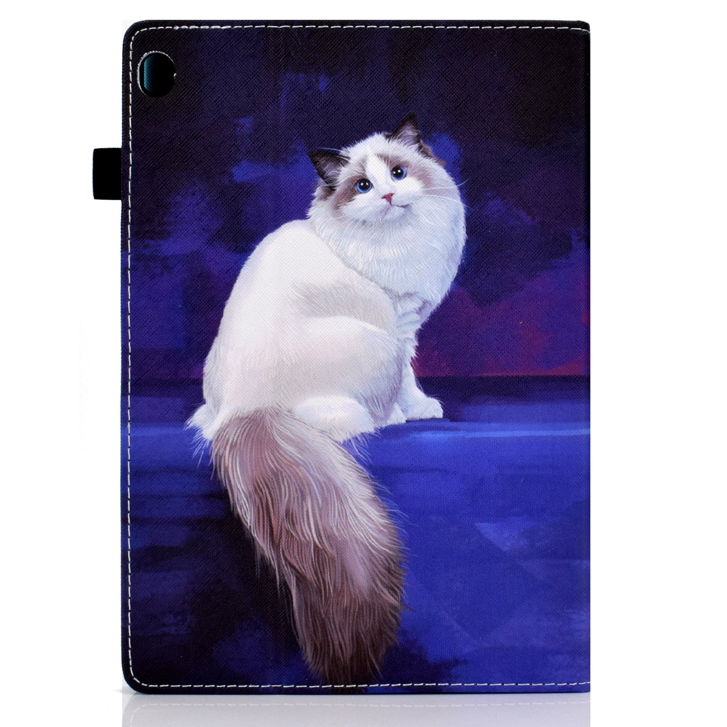 Full Body Protective Pattern Printing Elastic Band Stand Back Cover for Lenovo Tab M10 TB-X605F / Tab M10 HD TB-X505