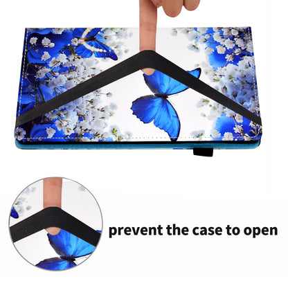 Full Body Protective Pattern Printing Elastic Band Stand Back Cover for Lenovo Tab M10 TB-X605F / Tab M10 HD TB-X505