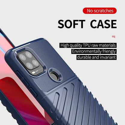 Thunder Series Anti-Fingerprint Non-Slip Twill Texture Thickened TPU Protective Case for Motorola Moto G Stylus 5G (2021)