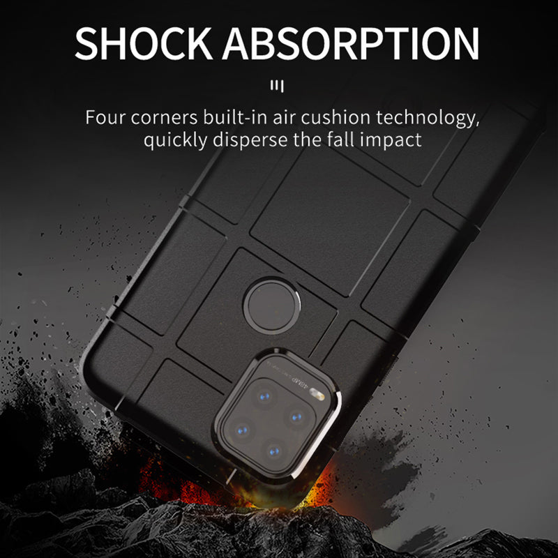 Heavy Duty Shockproof Rugged Square Grid Texture TPU Phone Cover for Motorola Moto G Stylus 5G (2021)