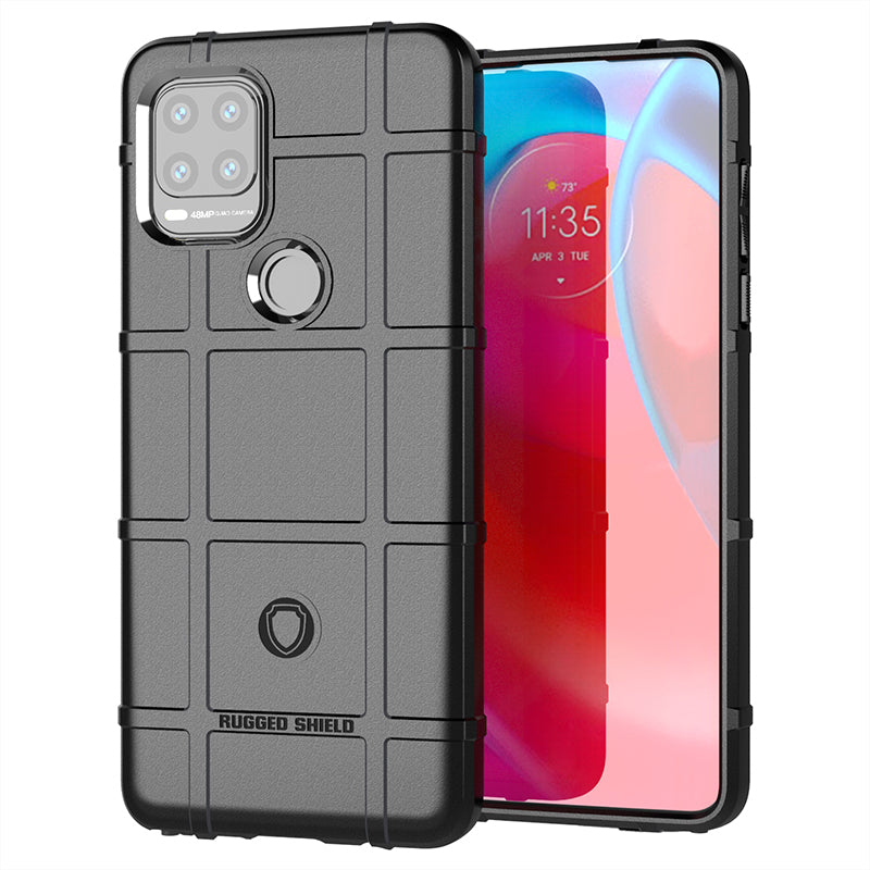 Heavy Duty Shockproof Rugged Square Grid Texture TPU Phone Cover for Motorola Moto G Stylus 5G (2021)