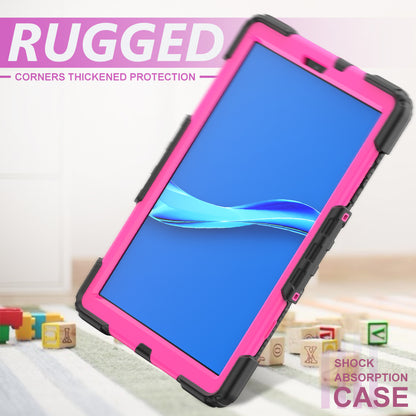 PC + Silicone + PET Front Film Tablet Combo Shell with Kickstand and Shoulder Strap for Lenovo Tab M10 HD Gen 2 TB-306X(F)