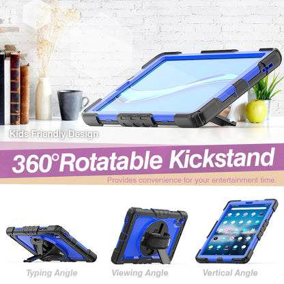 PC + Silicone + PET Front Film Tablet Combo Shell with Kickstand and Shoulder Strap for Lenovo Tab M10 HD Gen 2 TB-306X(F)