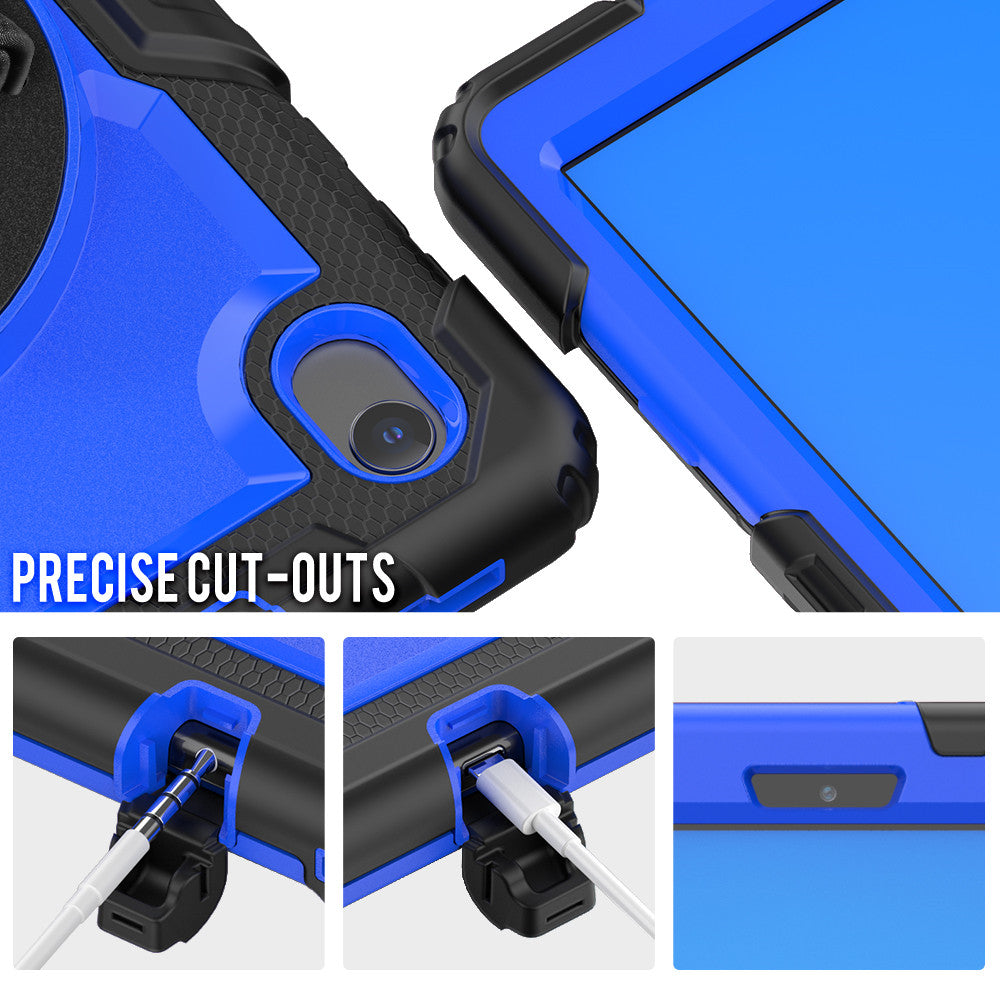 PC + Silicone + PET Front Film Tablet Combo Shell with Kickstand and Shoulder Strap for Lenovo Tab M10 HD Gen 2 TB-306X(F)