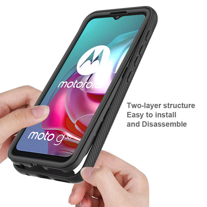 Well-Protected TPU + PC Hybrid Case Protective Cover for Motorola Moto G30