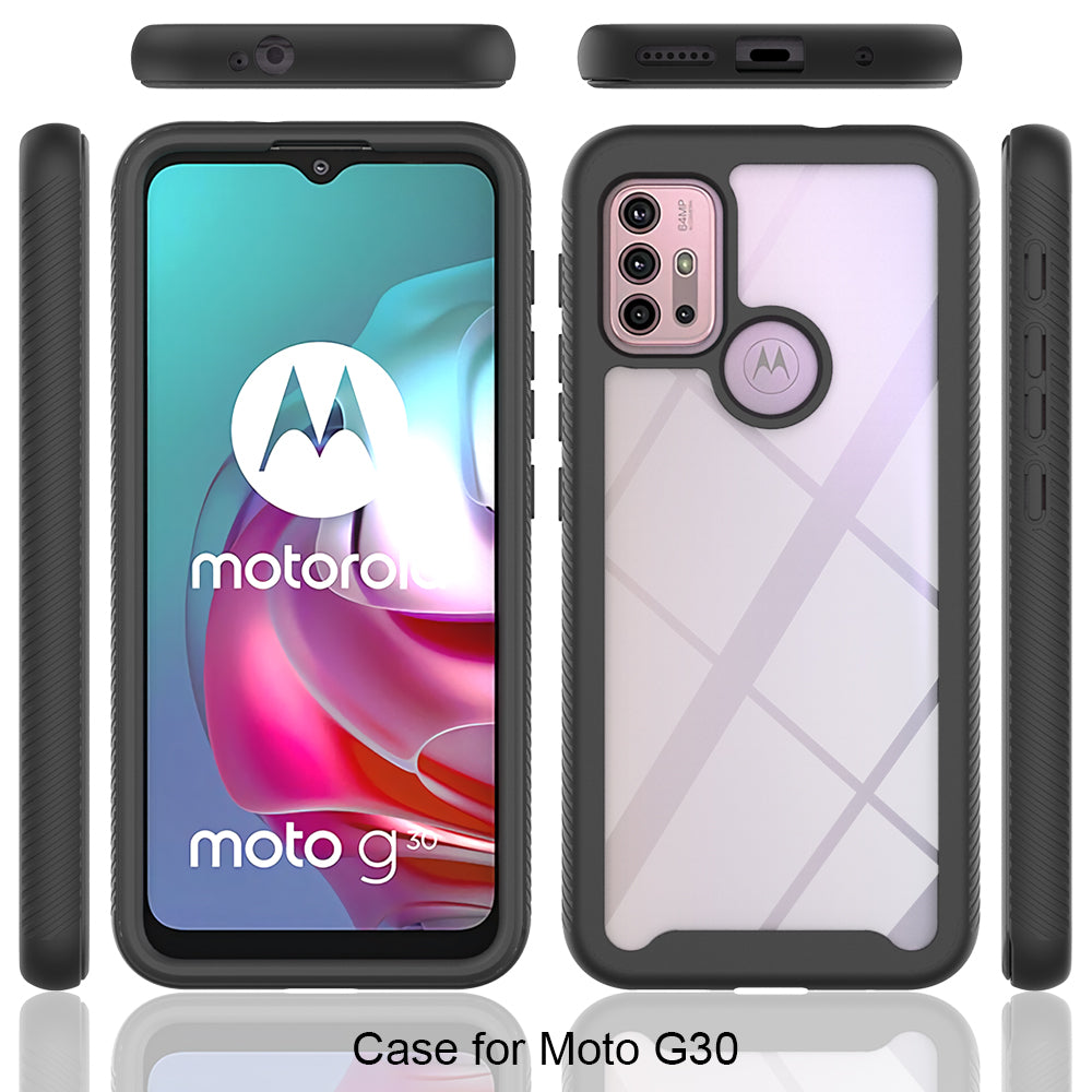 Well-Protected TPU + PC Hybrid Case Protective Cover for Motorola Moto G30