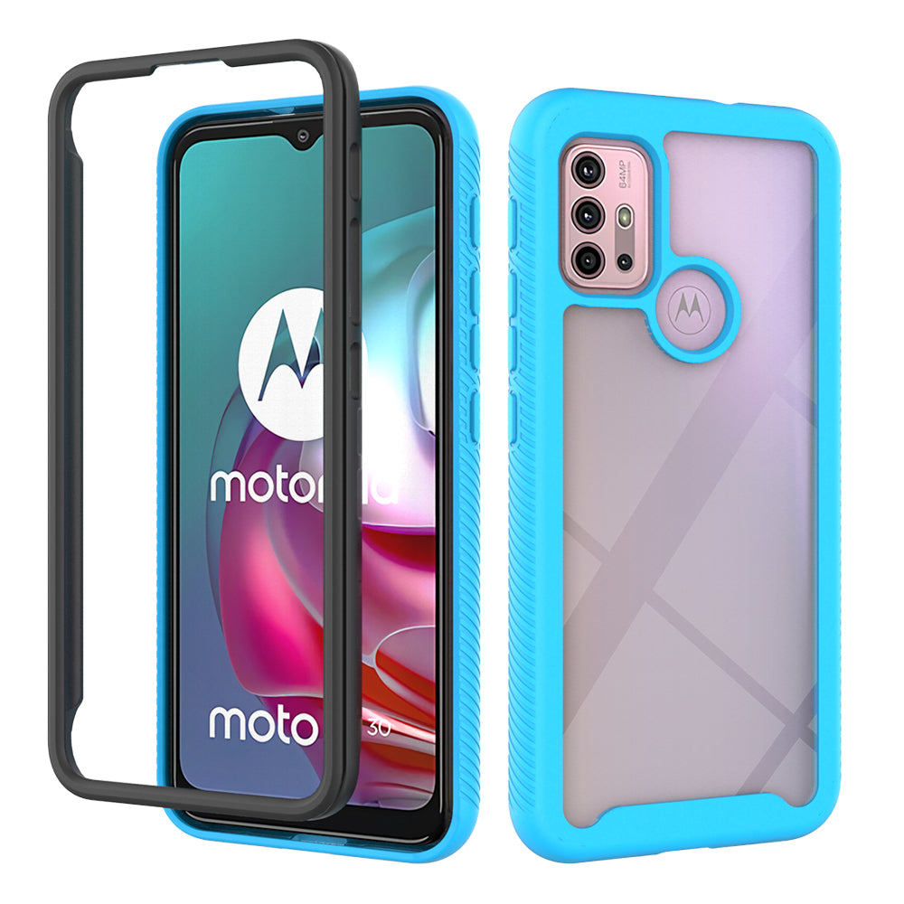 Well-Protected TPU + PC Hybrid Case Protective Cover for Motorola Moto G30