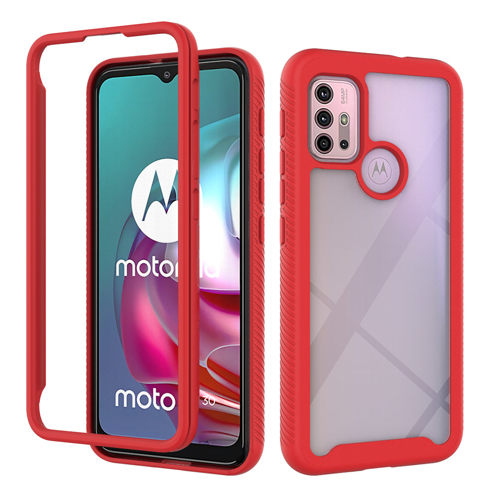 Well-Protected TPU + PC Hybrid Case Protective Cover for Motorola Moto G30