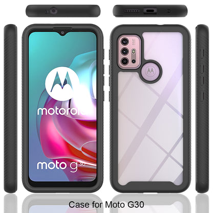 Well-Protected TPU + PC Hybrid Case Protective Cover for Motorola Moto G30