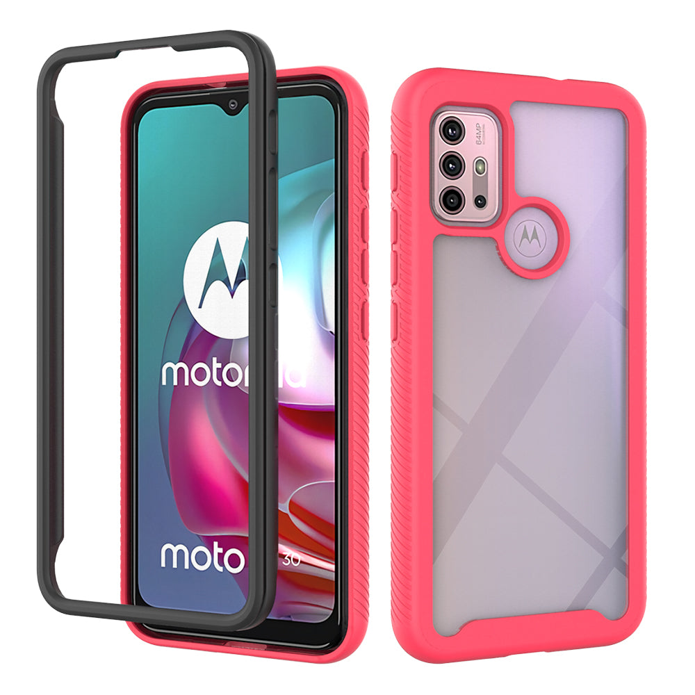 Well-Protected TPU + PC Hybrid Case Protective Cover for Motorola Moto G30