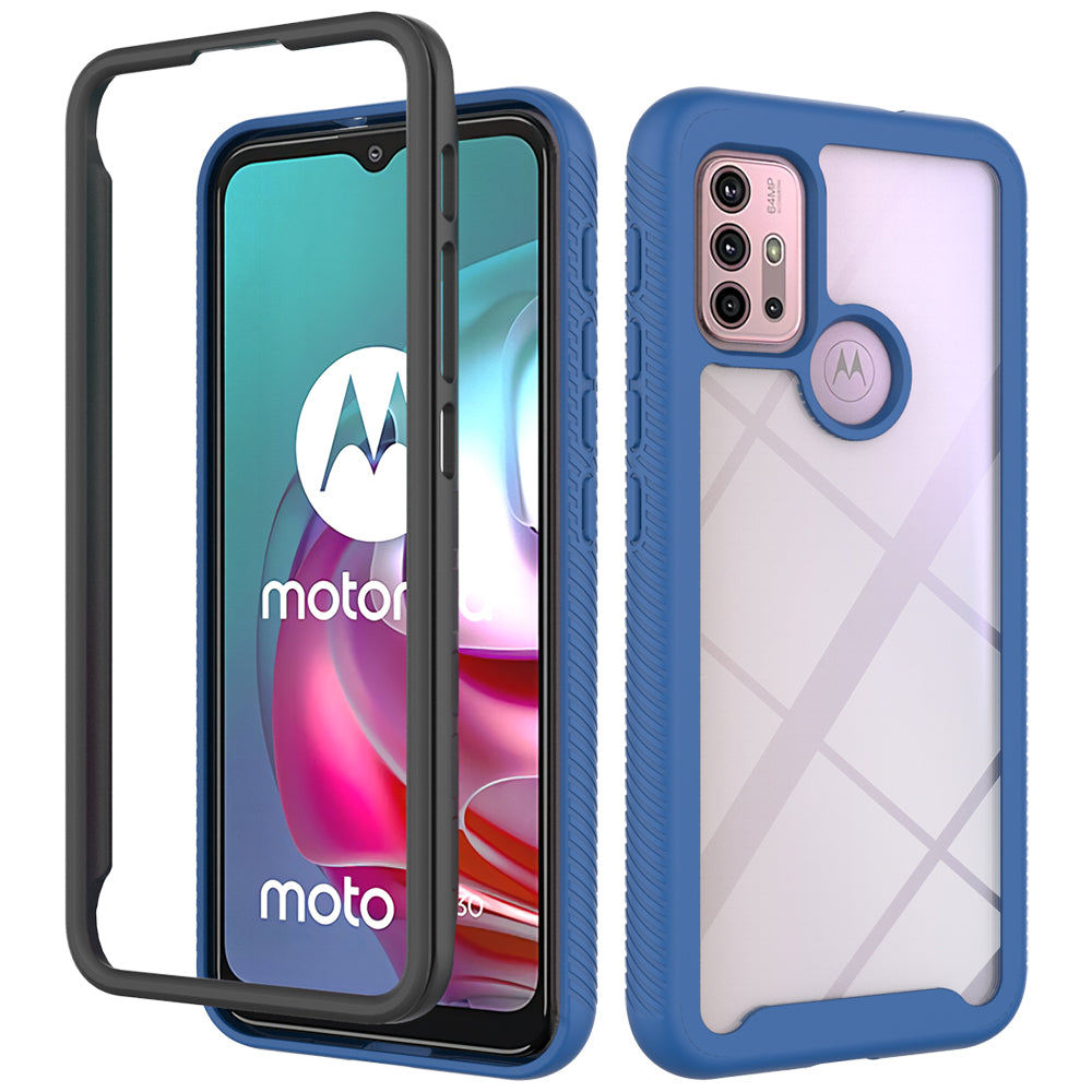 Well-Protected TPU + PC Hybrid Case Protective Cover for Motorola Moto G30