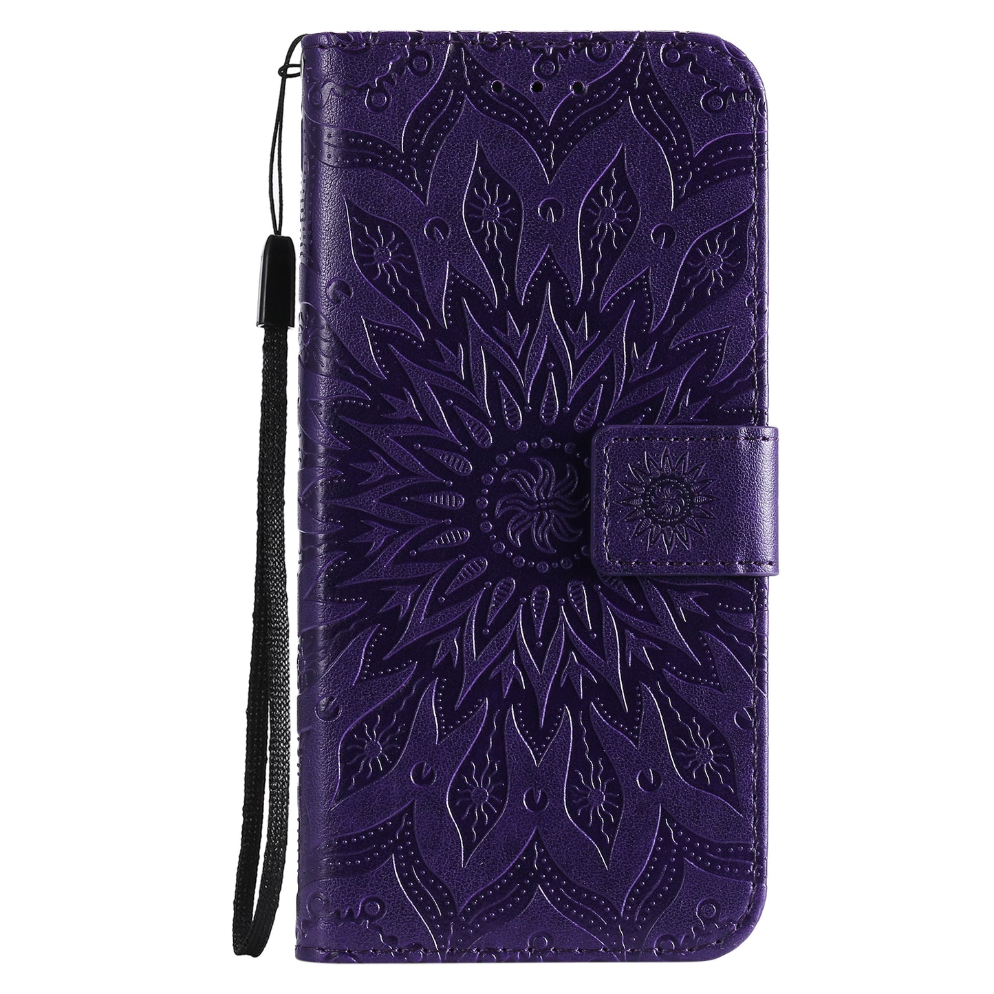 Stylish KT Imprinting Flower Series-1 Flower Pattern PU Leather Full Protection Wallet Phone Stand Cover for Motorola Moto G60 / Moto G40 Fusion