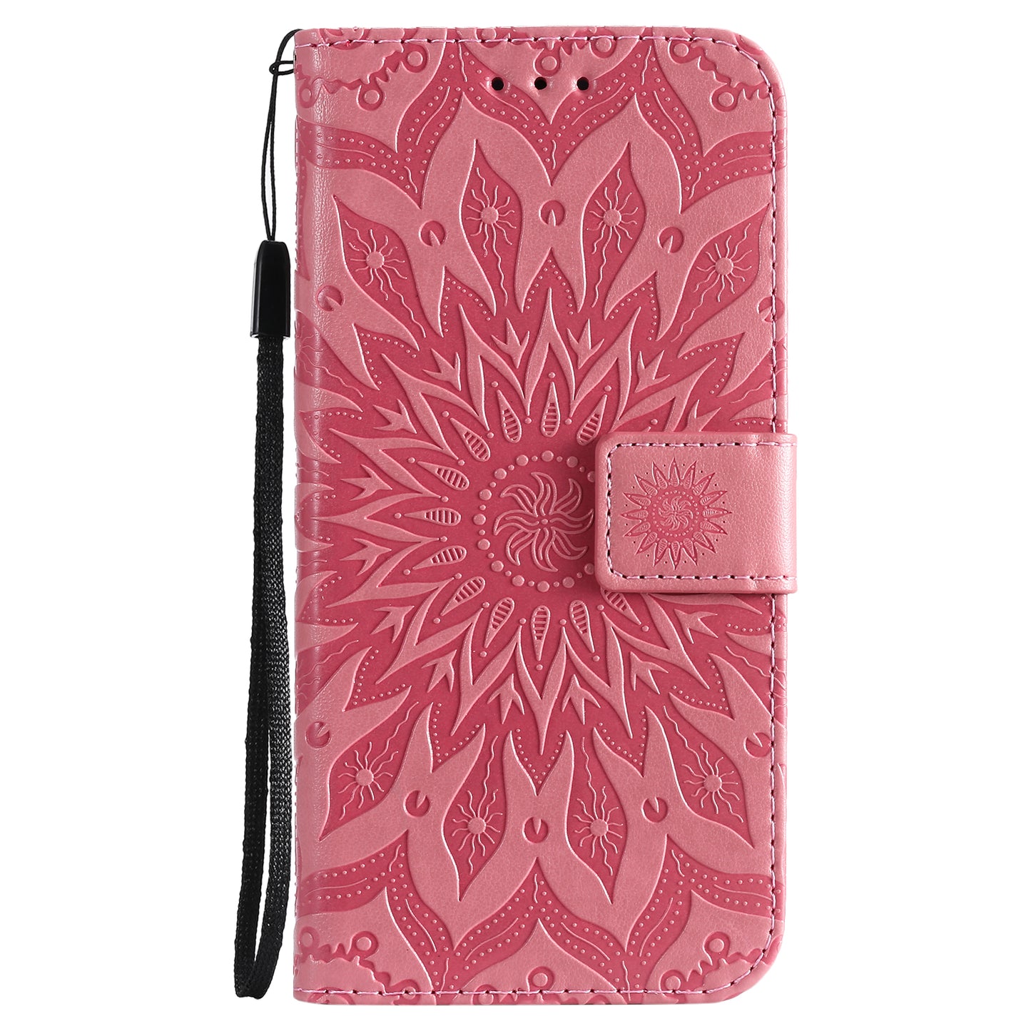 Stylish KT Imprinting Flower Series-1 Flower Pattern PU Leather Full Protection Wallet Phone Stand Cover for Motorola Moto G60 / Moto G40 Fusion