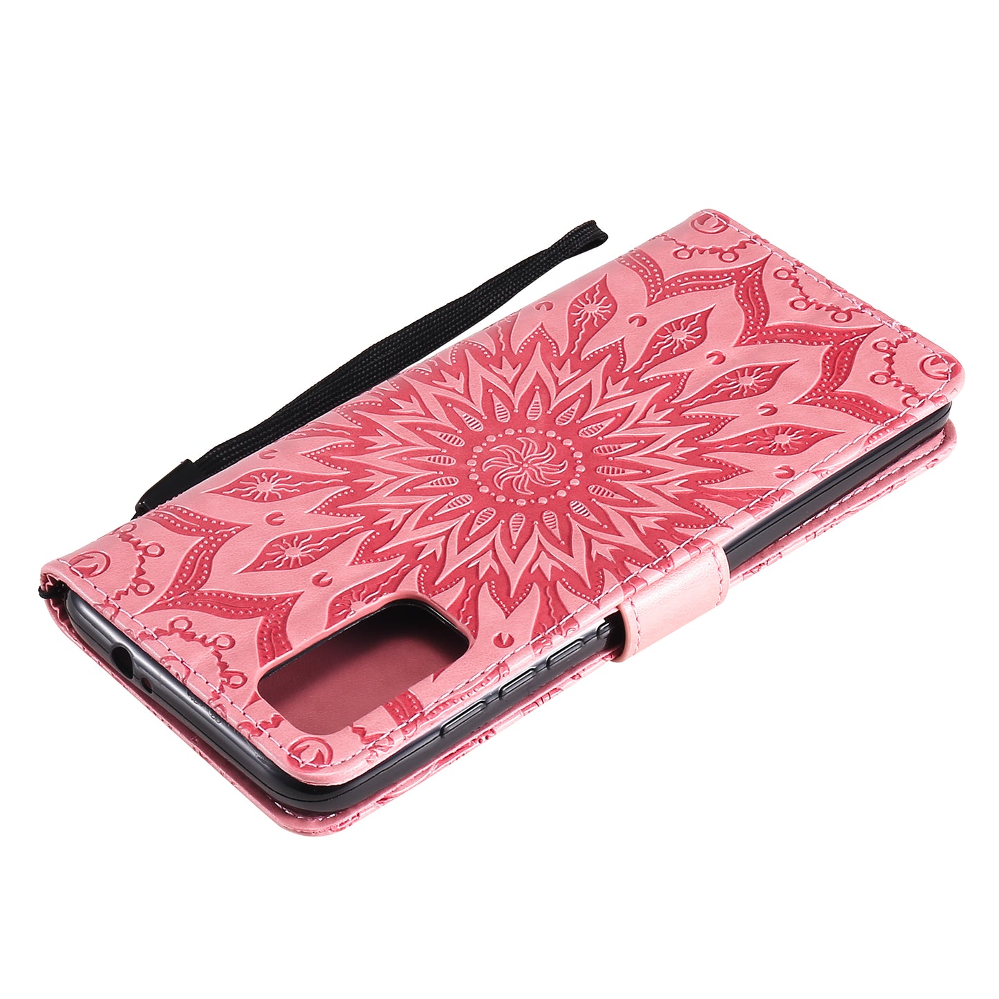 Stylish KT Imprinting Flower Series-1 Flower Pattern PU Leather Full Protection Wallet Phone Stand Cover for Motorola Moto G60 / Moto G40 Fusion