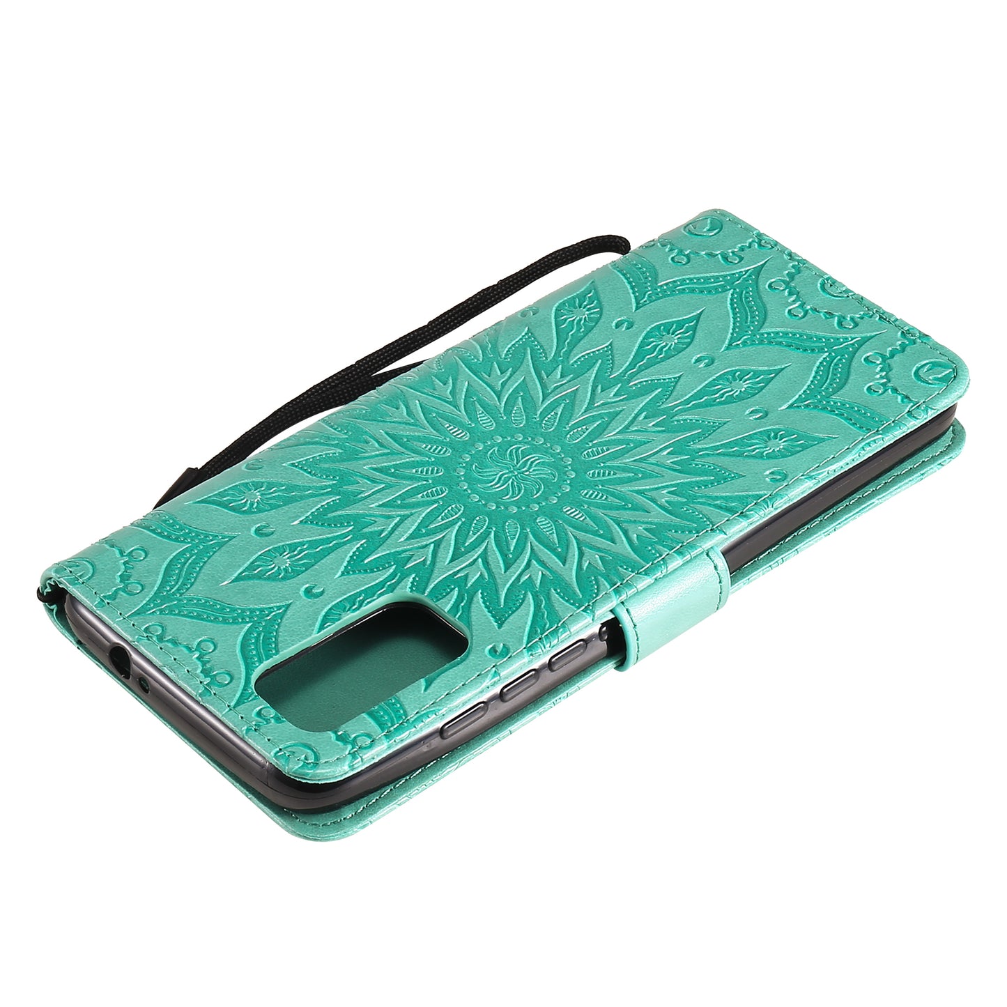 Stylish KT Imprinting Flower Series-1 Flower Pattern PU Leather Full Protection Wallet Phone Stand Cover for Motorola Moto G60 / Moto G40 Fusion