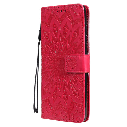 Stylish KT Imprinting Flower Series-1 Flower Pattern PU Leather Full Protection Wallet Phone Stand Cover for Motorola Moto G60 / Moto G40 Fusion