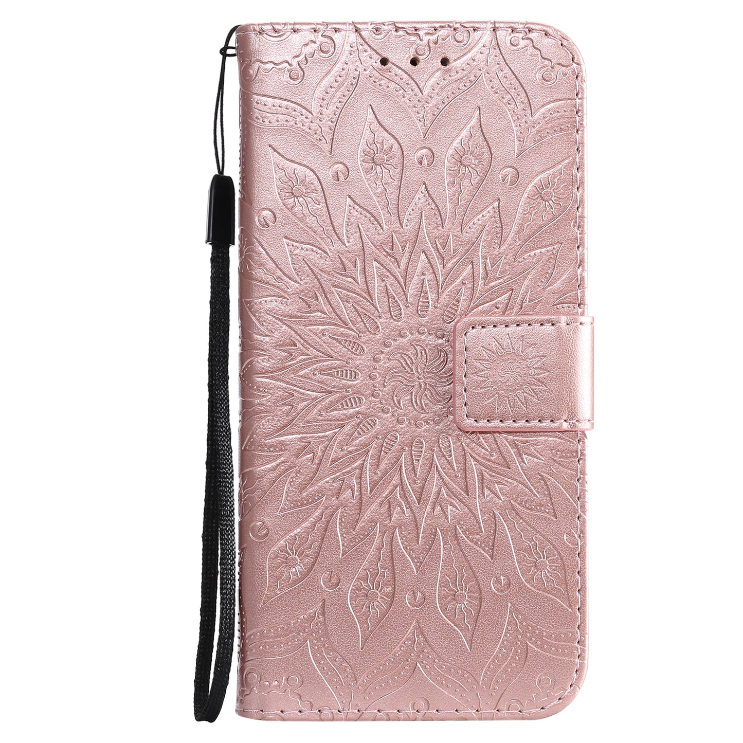 Stylish KT Imprinting Flower Series-1 Flower Pattern PU Leather Full Protection Wallet Phone Stand Cover for Motorola Moto G60 / Moto G40 Fusion