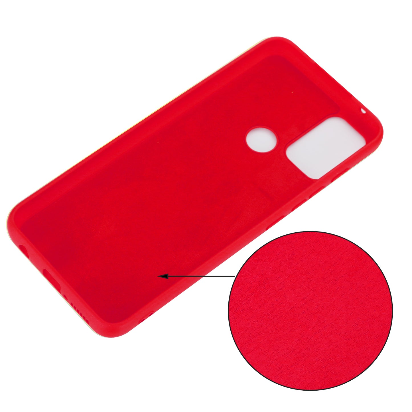 Multiple Color Liquid Silicone Phone Protective Shell with Strap for Motorola Moto G50