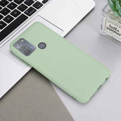 Multiple Color Liquid Silicone Phone Protective Shell with Strap for Motorola Moto G50