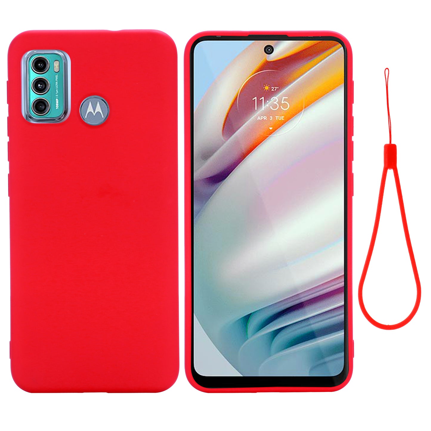 Soft Liquid Silicone Phone Case for Motorola Moto G60