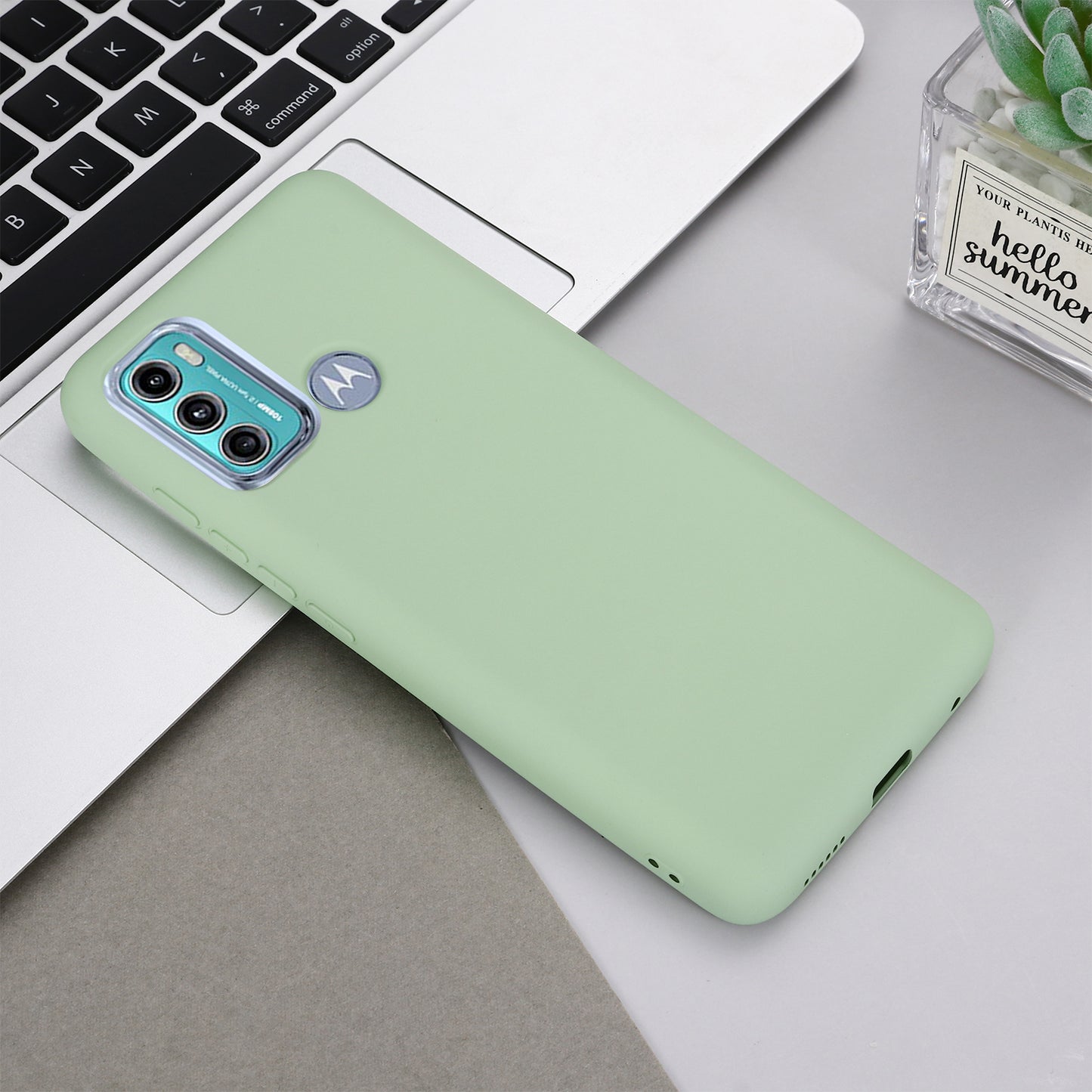 Soft Liquid Silicone Phone Case for Motorola Moto G60