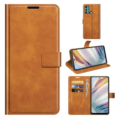 Folio Flip Leather Mobile Phone Wallet Stand Cover Case for Motorola Moto G60/G40 Fusion