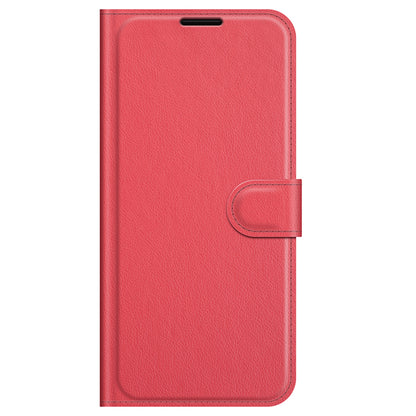 Folio Flip Wallet Design Litchi Skin Leather Case Mobile Phone Stand Cover for Motorola Moto G60/G40 Fusion