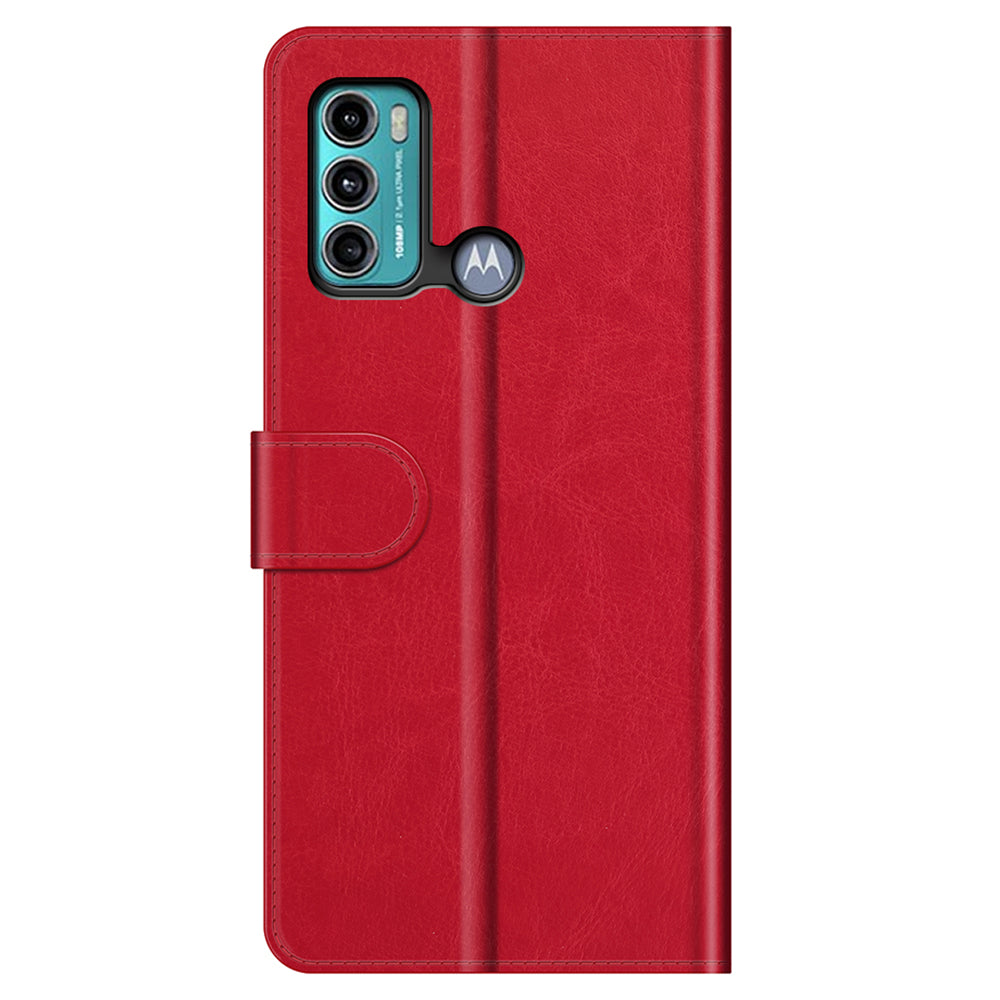 Full Protection Crazy Horse Texture Leather Case with Wallet Stand for Motorola Moto G60/G40 Fusion