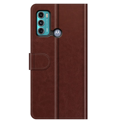 Full Protection Crazy Horse Texture Leather Case with Wallet Stand for Motorola Moto G60/G40 Fusion