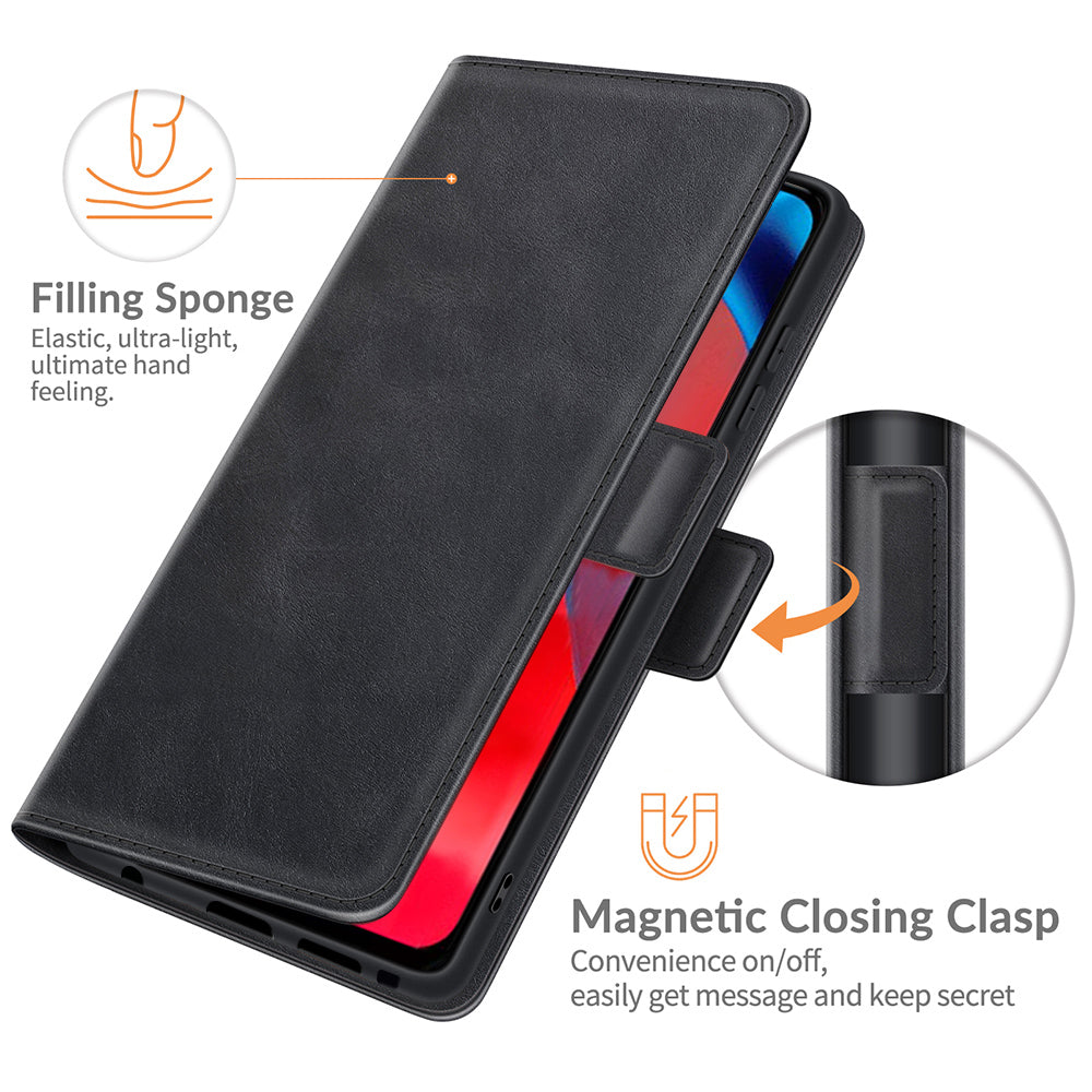 Folio Flip Magnetic Closure PU Leather Phone Wallet Stand Case Shell for Motorola Moto G Stylus 5G (2021)