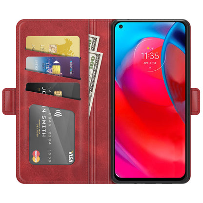 Folio Flip Magnetic Closure PU Leather Phone Wallet Stand Case Shell for Motorola Moto G Stylus 5G (2021)